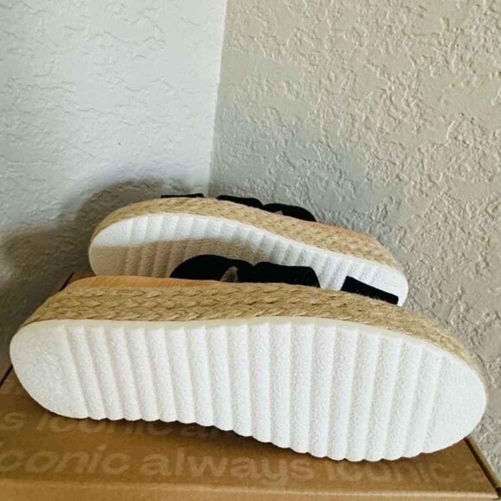 Dr. Scholl's Electric Platform Wedge Sandal,‎ Cushioned, Black/Tan, Size 8, NWT - Picture 10 of 16